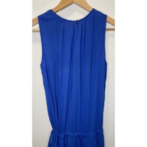 NWT BGL Blue Sleeveless Maxi Dress Adjustable Waist Designer Beach US 4 EUR 34 - Picture 5 of 13